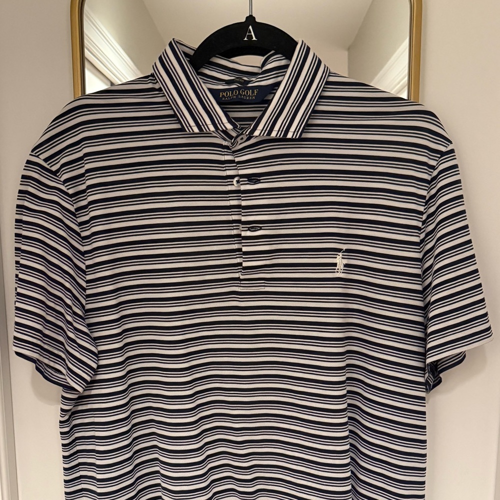 Ralph Lauren Polo Golf Navy and White Striped Shirt